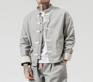 2020 MANNEN Katoen linnen Sets Mens Tang Suit Jacks Pants Male Kung Fu Traditionele Chinese mannen Wushu Tai Chi Hanfu Tracksuit LJ20114390149