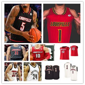 Personnalisé Louisville Basketball Jersey Collèges Donovan Mitchell Noah Locke Malik Williams El Ellis Dre Davis Matt Cross Jae'Lyn Withers Jarrod West Carlik Jones 4XL