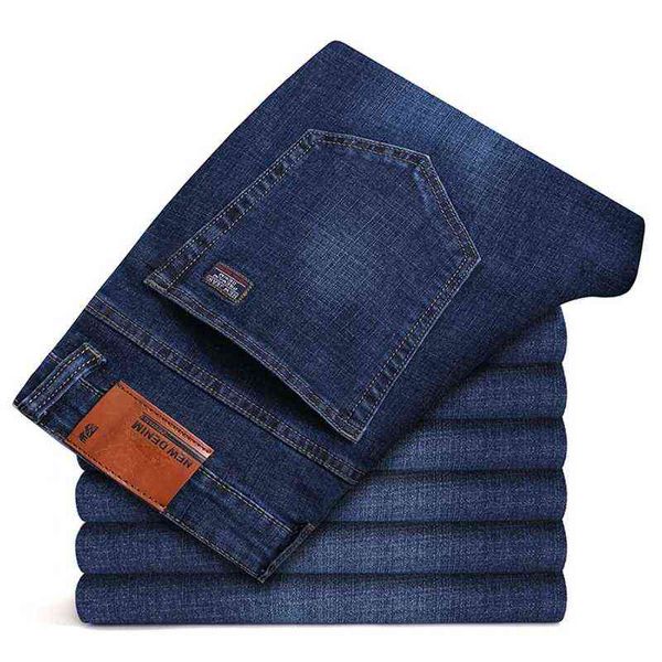 2020 jeans de haute qualité pour hommes classique couleur unie mode épais pantalons décontractés d'affaires Stretch taille haute pantalon droit G0104