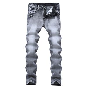 Jeans de l'homme 2021 Vintage gris slim ajustement denim hétéro mâle pantalon long pantalon rétro pantalon de marque motard taille 42
