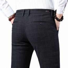 2020 Pantalons décontractés à rayures extensibles pour hommes Pantalons de busin de haute qualité pour hommes Pantalons de sarouel droits pour hommes U3Iq #