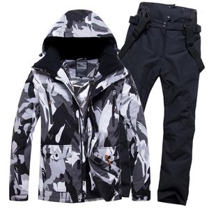 2020 hommes Snowboard vêtements pantalon Ski costume Ski veste pantalon Super chaud vêtements de Sport de plein air mâle coupe-vent imperméable hiver1