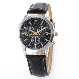 Relojes deportivos para hombre 2020, reloj de cuarzo con correa de cuero, relojes para hombre sin marca, reloj de regalo, reloj masculino barato Dropshiping308L