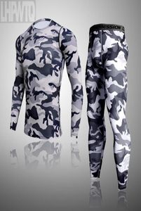 2020 Mens Sport Running Set Compressie T -shirtbroek Skintight Thermal Underwear Rashguard Camouflage kleding Gym Suits9305826