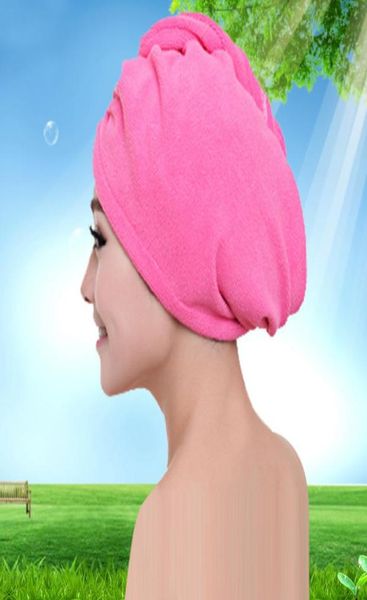 2020 Microfibre Capes de cheveux de douche sèche Microfibre Magie Magie Super absorbant Dry Hair Satrel Séchage du chapeau enveloppe turban Spa Caps de bain1279557