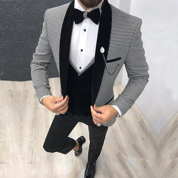 Costumes pour hommes Blazers 2021 matin hommes costume dîner fête bal personnalisé Homme marié mariage Blazer coupe ajustée homme smoking 3 pièces1