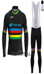 2020 Movistar Team Winter Ciclismo Thermal Fleece Jacket Maillot Custom Cycling Jersey Tops Wear Kit Clothing Bicicleta Ropa Unifo9450475