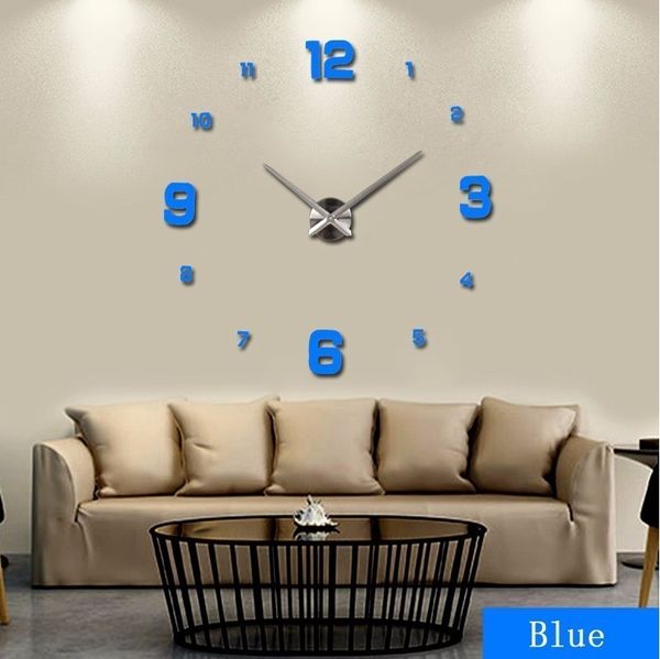 2020 muhsein grand miroir acrylique bricolage horloge 3D horloges murales numériques personnalisées livraison gratuite Y200407