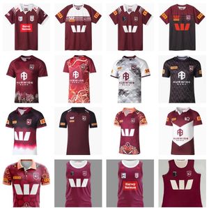 2023 2024 National Rugby League Queensland QLD Marrons Malou truien VAN ORIGIN Rugby jersey Custom Heren shirt maat S - 5XL topkwaliteit