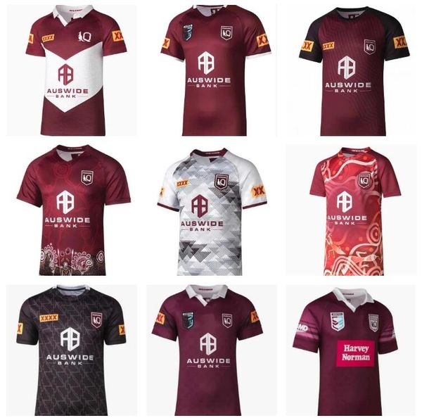 2023 2024 Liga Nacional de Rugby Queensland QLD Maroons Malou Jerseys DE ORIGEN Rugby Jersey Custom Men Shirt Tamaño S - 5XL Calidad superior