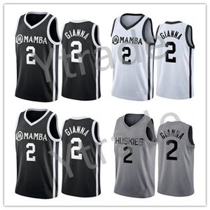 2020 NCAA Uconn Huskies Special Tribute College Gianna Maria Onore 2 Gigi Mamba High School Memorial 8 24 33 Bryant Maillots de basket-ball