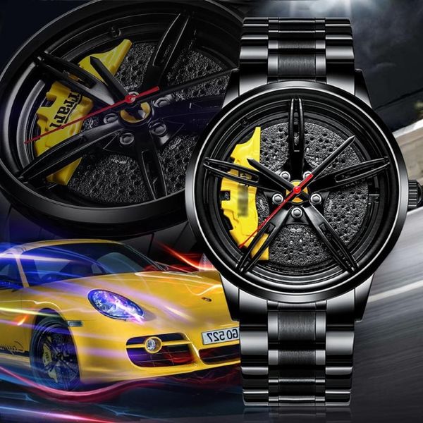 2020 Nektom hommes montre sport voiture montre jante conception voiture en acier inoxydable montre-bracelet étanche montres mode luxe montre LJ2238l