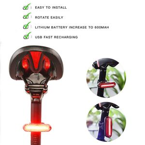 2020 Nieuwe 120lumens Bicycle Light Cycling Led achterlicht USB oplaadbare waterdichte MTB Road Bike -staartlampje achterlamp