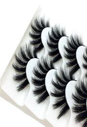 2020 NUEVOS 5 pares 100 pestañas de visón reales Pestañas postizas naturales 3D Pestañas de visón Extensión de pestañas suaves Kit de maquillaje Cilios 324077673