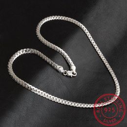 2020 Nieuwe 5 Mm Modeketen 925 Sterling Zilveren Ketting Hanger Mannen Sieraden Volledige Side Necklace265G