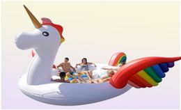 2020 nouveau 68 personne énorme flamant piscine flotteur géant gonflable licorne piscine pour piscine fête bateau flottant 4800469