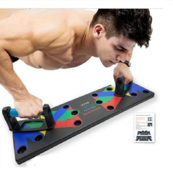 2020 NOUVEAU 9 IN 1 PUSH-UP RACK BANDE Men des femmes Femme Fitness Exercice Puspup Stands Body Body Training System Home Gym Fitness EquipM6160413