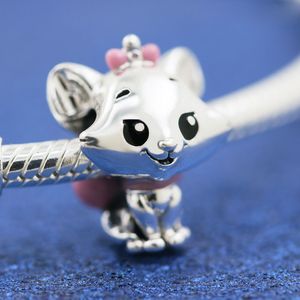 925 Sterling Silver Les Aristochats Marie Charm Bead Pour Européenne Pandora Bijoux Charm Bracelets