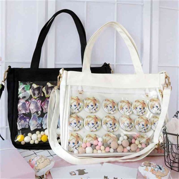 Sac à main Ita doux pour fille, sac à main japonais mignon avec nœud de pansement latéral, sac à main Transparent et Transparent, Itabag Cosplay pour étudiante, nouvelle collection 2020