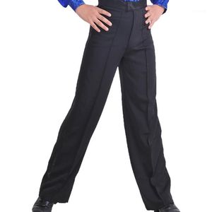 2020 nouveauté couleur noire professionnel hommes pantalons de danse latine Spandex garçons danse de salon Pants1273T
