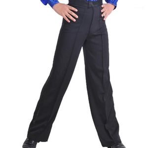 2020 nouveauté couleur noire professionnel hommes pantalons de danse latine Spandex garçons salle de bal danse Pants1244t