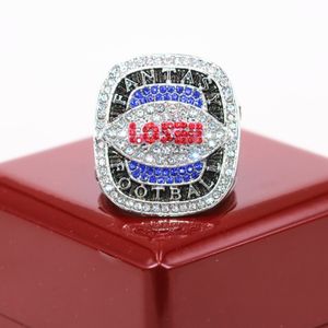 2020 Nouvelle arrivée Factory Wrossale Prix Fantasy Footasy Football Champion Ring USA Taille 10 11 12 13 avec Boîte d'affichage en bois Drop Shippin 237H