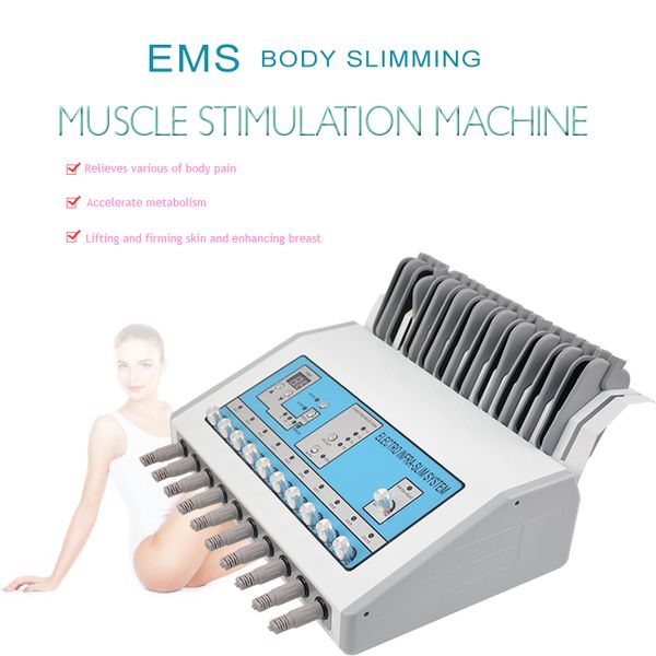 Cómodo Estimulador muscular eléctrico ems, máquina para adelgazar, pérdida de peso, equipo de electroterapia delgado para el cuerpo