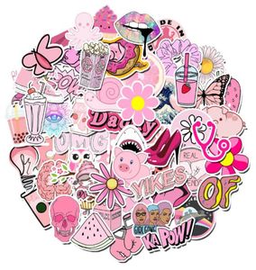 2020 Nouveau arrivée VSCO Style Pink Girl Car autocollants pour le chariot à bagages ordinateur portable Guitare Guitare étanche Doodle Stickers2847411