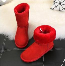 2020 NUEVA Nueva alta calidad de las mujeres media bota clásica botas para mujer Botas de nieve Botas de invierno Botas de cuero Zapatos TAMAÑO DE EE. UU. 5--13 U22