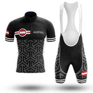 2024 Nieuw Oostenrijk Pro Bicycle Team Korte mouw Maillot Ciclismo Heren Cycling Jersey Zomer Zomer ademende fietskledingsets