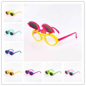 2020 nouveau bébé filles lunettes de soleil enfants dessin animé mignon Flip lunettes de soleil lunettes été enfant en bas âge enfants oiseau lunettes garçons filles étudiant lunettes de soleil