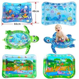 2020 NIEUWE BABY Kids Water speelmat opblaasbare PVC baby Tummy Time Playmat peuter Water Pad voor baby leuk vis speelgoed voor kinderen LJ1283601