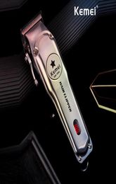 2020 New Barber Shop Recargable Hair Clipper Metal Metal Electric Men Professional Barba Trimmer Cortes Máquina KM-19967375903