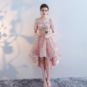 2020 nieuwe mooie kant plus size prom jurken hoge lage jurk prom jurk elegent backless custom color vestido formaat