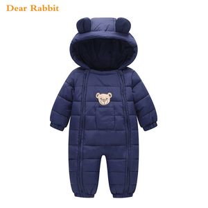 2020 Nouveau-né Habineige bébé fille garçon printemps manteau vêtements vêtements chauds salopette barboteuse enfants hiver combinaison Parka manteau à capuche LJ201007