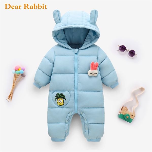 2020 nouveau-né veste d'hiver bébé survêtement enfant en bas âge manteau vêtements garçon barboteuse enfants costume pour fille infantile combinaison manteau à capuche LJ201007