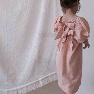 2020 Nouvelle marque 1-6 ans bébé filles robes coréen japon style été enfants robe en coton bébé fille vêtements casual robe de princesse G220506