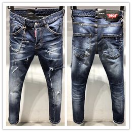 2020 Nieuwe merk van modieuze Europese en Amerikaanse casual jeans van mannen, hoogwaardige wassen, puur hand slijpen, kwaliteit optimalisatie L9621