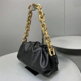 2020 nouvelle marque souple en cuir véritable dames pochette sac avec grande chaîne en métal messager sac à main pour les femmes newbag555 hualonglin brandb315J