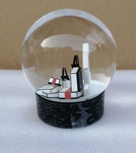2019 nouveau cadeau de noël boule de neige lettres classiques boule de cristal avec boîte-cadeau cadeau limité pour client VIP