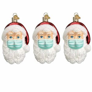 Masque tête ronde bonhomme de neige vieil homme pendentif porte-clés ornement de Noël