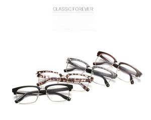 2020 Nieuwe Classic Retro Clear Lens Nerd Frames Bril Mode Nieuwe Brillen Vintage Half Metalen Eyewear Frame