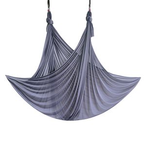 2020 Nouvelles Couleurs 5 * 2.8M Fly Yoga Hamac Swing Aérien Yoga Hamac Tissu pour Yoga Execise Workout Gris Foncé Bourgeon Vert Champagne Q0219