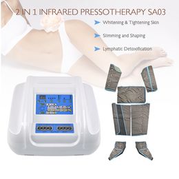 Masaje de presoterapia 2 en 1, drenaje linfático, adelgazamiento corporal, eliminación de grasa, desintoxicación, máquina de estiramiento de la piel