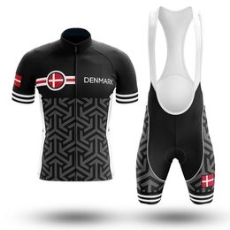 204 New Danemark Pro Team Bicycle Team Short Sleeve Maillot Ciclismo Men's Cycling Jersey Summer Breathable Cycling Clothing ensembles