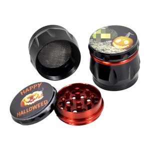 2020 Nouveau design Métal Noir Thème Halloween 40mm 4 Couleurs 100grammeule Touilles à fumer Moulin à fumer Grinder Herb Grinder Broyeur de Herbe Dryb