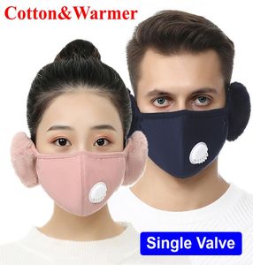2020 Nouveau Designer Adulte Hiver Chaud Respirer Valve Visage Oreille Masque Cache-oreilles En Plein Air Coton Masque Complet Réutilisable Lavable Coldproo3726176