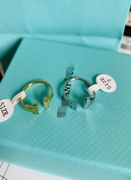2020 NOUVELLE BRANQUE DÉCHANCHE SANS 925 Silver Goldplated H Rings avec ouvrir des femmes Banquet de luxe bijoux de luxe Gift Horse2209135