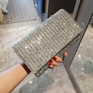 2020 nieuwe diner met diamanten bezaaide vrouwelijke party handtas banket clutch bag schouder diagonaal bruiloft kleine bag203d