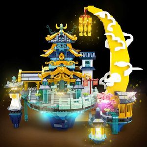 2020 New DIY Chinese Architecture Building Blocks Bricks Mythical Palace City Street View Toys for Kids Christmas Gifts X0902